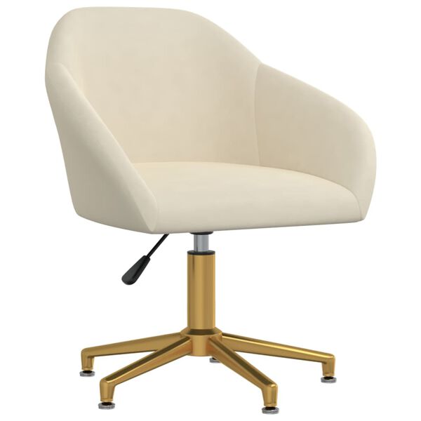 vidaXL Otočn&eacute; jed&aacute;lensk&eacute; stoličky 4 ks kr&eacute;mov&eacute; zamatov&eacute;