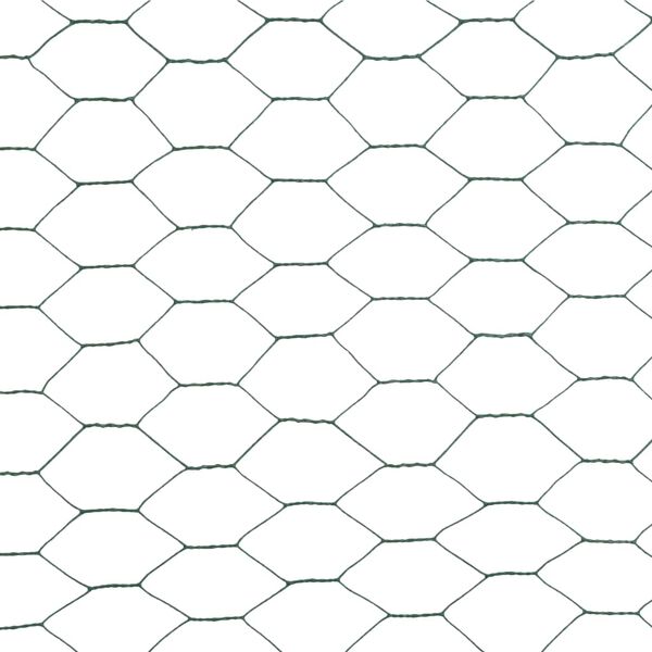 vidaXL Drôtené pletivo, oceľ potiahnutá PVC 25x1,2 m, zelené