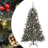 vidaXL Umel&yacute; vianočn&yacute; stromček Zelen&aacute; 180 cm PVC, plast a oceľ