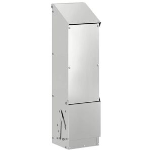 vidaXL Kŕmidlo pre kurčat&aacute; Strieborn&aacute; 13 x 12 x 51 cm Pozinkovan&aacute; oceľ