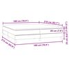 vidaXL Posteľn&yacute; r&aacute;m boxspring s matracom tmavosiv&yacute; 180x210 cm zamat