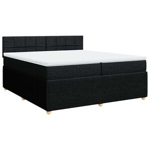 vidaXL Boxspring posteľ s matracom čierna 200x200 cm l&aacute;tka