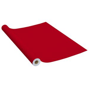 vidaXL Samolepiacia f&oacute;lia na n&aacute;bytok červen&aacute; 500x90 cm PVC