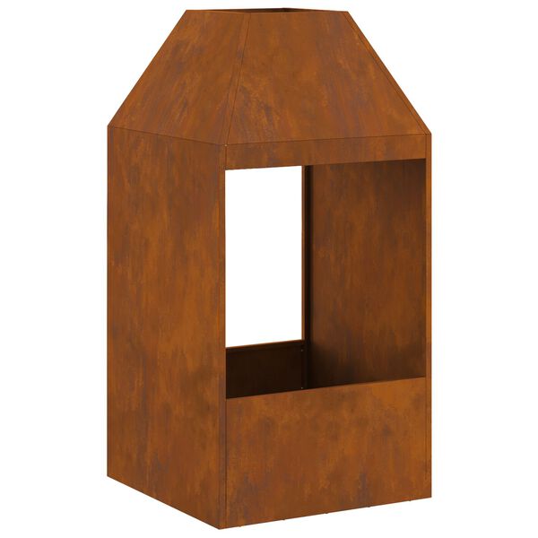 vidaXL Ohnisko Hnedá 50 x 50 x 100 cm Oceľ