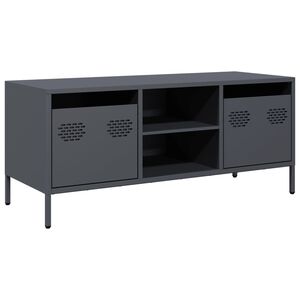 vidaXL TV skrinka antracit 101,5x39x43,5 cm oceľ valcovan&aacute; za studena