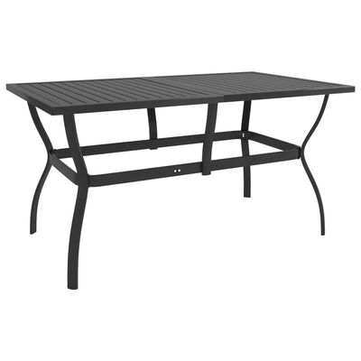 vidaXL Záhradný stôl antracitový 140x80x72 cm oceľ