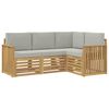 vidaXL S&uacute;pravy pohoviek 4 pcs Biela a svetlosiv&aacute; 187,5 x 128,5 x 73 cm