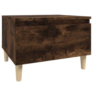 vidaXL Bočn&yacute; stol&iacute;k dymov&yacute; dub 50x46x35 cm spracovan&eacute; drevo