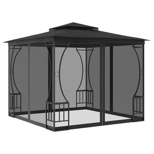 vidaXL Alt&aacute;nok so sieťkami 300x300x265 cm, antracitov&yacute;