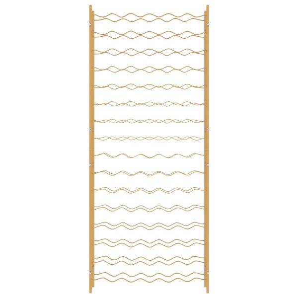 vidaXL Stojan na v&iacute;no na 96 flia&scaron; zlat&yacute; kovov&yacute;