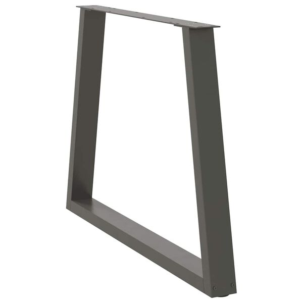 vidaXL Nohy k jedálenskému stolu v tvare V, 3 ks, antracitové, 100 x (72-73,3) cm, oceľ