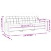 vidaXL 3-miestna pohovka kr&eacute;mov&aacute; 210 cm l&aacute;tka