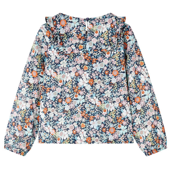 Detská košeľa s dlhými rukávmi tmavomodré 140