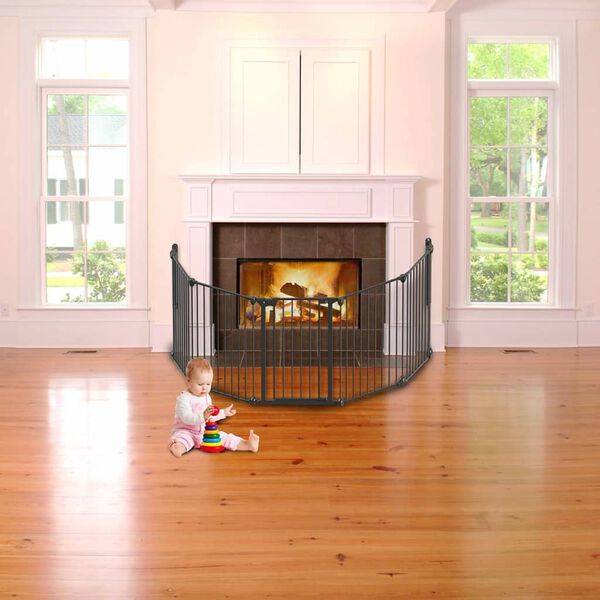 Noma 5-panelová bezpečnostná zábrana Modular, kovová, čierna, 94238