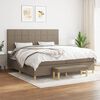 vidaXL Boxspring posteľ s matracom sivohned&yacute; 200x200 cm l&aacute;tka