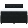vidaXL Posteľn&yacute; r&aacute;m boxspring s matracom čierny 140x190 cm zamat