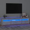vidaXL TV skrinka s LED svetlami bet&oacute;nov&aacute; siv&aacute; 195x35x40 cm