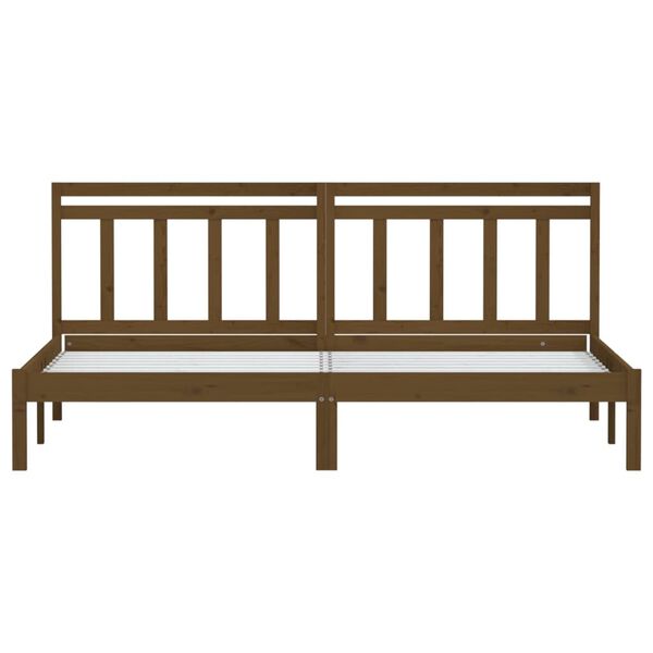 vidaXL Posteľný rám medovo-hnedý masívna borovica 200x200 cm