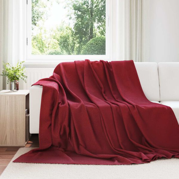 vidaXL Prikr&yacute;vky na hodenie 6 pcs Bordeaux červen&aacute; 270 x 240 cm Fl&iacute;s
