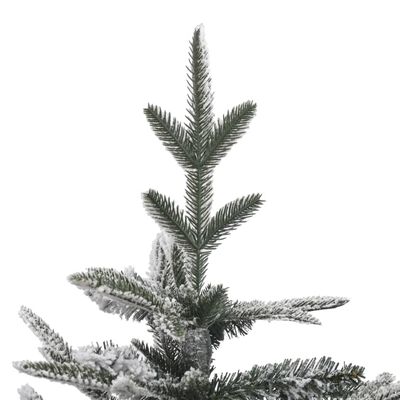 vidaXL Osvetlený umelý vianočný stromček, zasnežený 240 cm, PVC a PE