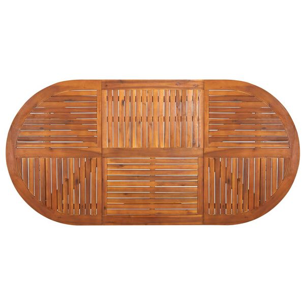 vidaXL 7-dielna záhradná jedálenská súprava sivá