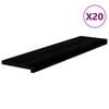 vidaXL Schodiskov&eacute; stupne 20 ks hnedočiern&aacute; 100x25x2 cm dubov&yacute; mas&iacute;v