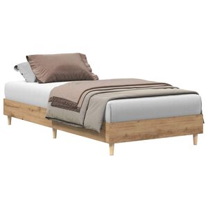 vidaXL Posteľn&yacute; r&aacute;m bez matraca dub artisan 100x200cm kompozitn&eacute; drevo