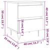 vidaXL Nočné stolíky 2 ks dymový dub 40x35x50 cm kompozitné drevo