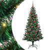 vidaXL Umel&yacute; predsvieten&yacute; vianočn&yacute; stromček Zelen&aacute; 150 cm PVC a kov