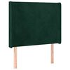 vidaXL Čelo postele so z&aacute;hybmi tmavosiv&eacute; 93x16x118/128 cm zamat