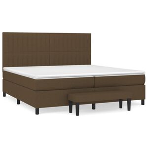 vidaXL Boxspring posteľ s matracom tmavohned&aacute; 200x200 cm l&aacute;tka