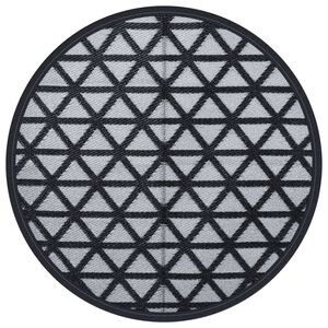 vidaXL Vonkaj&scaron;&iacute; koberec ARAKIL čierny &Oslash;160 cm PP