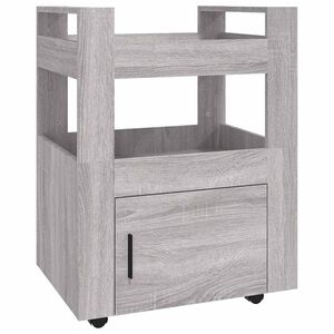 vidaXL Kuchynsk&yacute; voz&iacute;k siv&yacute; dub sonoma 60x45x80 cm spracovan&eacute; drevo