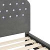 vidaXL Rám detskej postele s čelom Tmavo šedá 70 x 140 cm Zamat