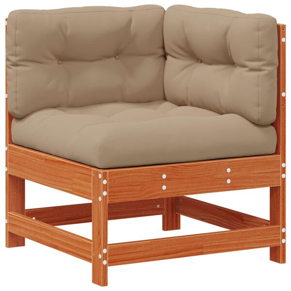 vidaXL Z&aacute;hradn&yacute; lounge set 7 pcs Voskov&aacute; Hned&aacute; Mas&iacute;vna borovica