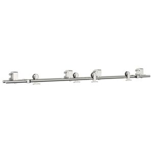 vidaXL Kovanie na posuvn&eacute; dvere 183 cm, nehrdzavej&uacute;ca oceľ, strieborn&eacute;