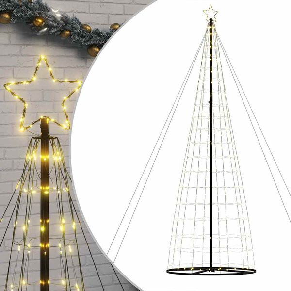 vidaXL LED vianočn&yacute; stromček 1534 LED tepl&aacute; biela 500 cm
