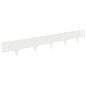 vidaXL Obrubn&iacute;k tr&aacute;vnika 10 pcs 100 x 15 cm Oceľ Biela