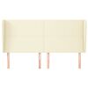 vidaXL Čelo postele so z&aacute;hybmi kr&eacute;mov&eacute; 163x23x118/128 cm umel&aacute; koža