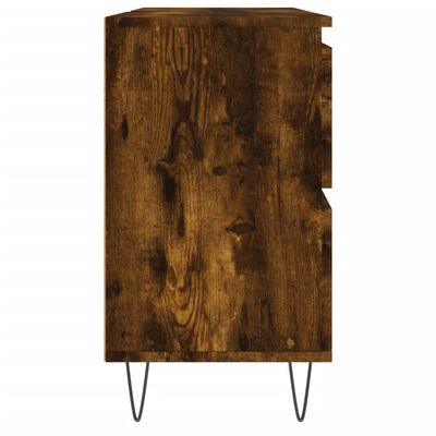 vidaXL Kúpeľňová skrinka dymový dub 80x33x60 cm kompozitné drevo