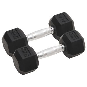 vidaXL Jednoručn&eacute; činky 2 ks 6 kg celkov&eacute; liatina