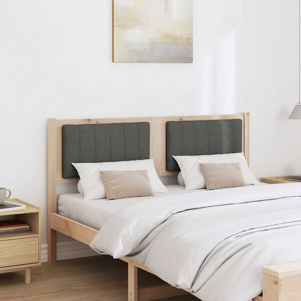 vidaXL Čal&uacute;nen&eacute; čelo postele Hned&aacute; 135 cm Mas&iacute;vne borovicov&eacute; drevo