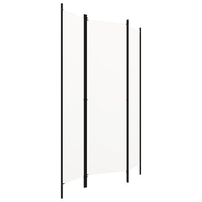 vidaXL 3-panelový paraván biely 150x180 cm