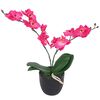 vidaXL Umel&aacute; rastlina, orchidea s kvetin&aacute;čom 30 cm, červen&aacute;