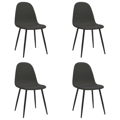 vidaXL Jedálenské stoličky 4 ks 45x53,5x83 cm, čierne, umelá koža