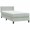 vidaXL Posteľn&yacute; r&aacute;m boxspring s matracom Svetlosiv&aacute; 80x210 cm zamat