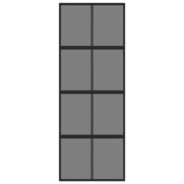 vidaXL Posuvn&eacute; dvere čierne 76x205 cm tvrden&eacute; sklo a hlin&iacute;k