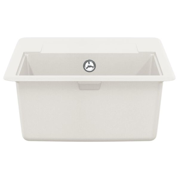 vidaXL Drez Biela 560 x 460 mm 80% Kv&aacute;rc a 20% Živica