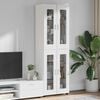 vidaXL Highboard FLORIN Biela 60 x 35 x 182 cm Kompozitn&eacute; drevo