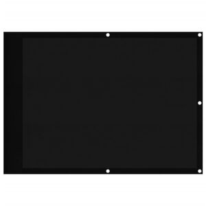 vidaXL Balk&oacute;nov&aacute; z&aacute;stena čierna 75x700 cm 100 % polyester oxford